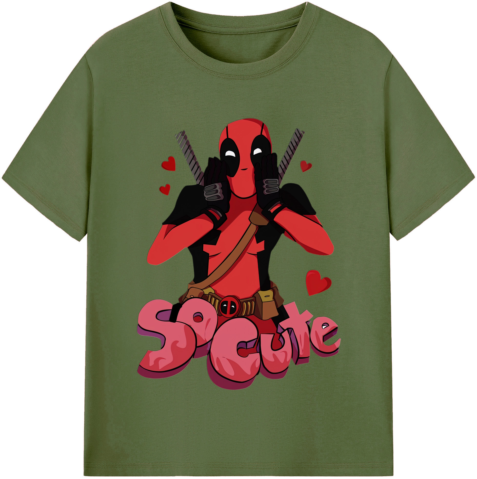 （画像用） Deadpool デッドプール 綿100％半袖Tシャツ（フロントプリント）